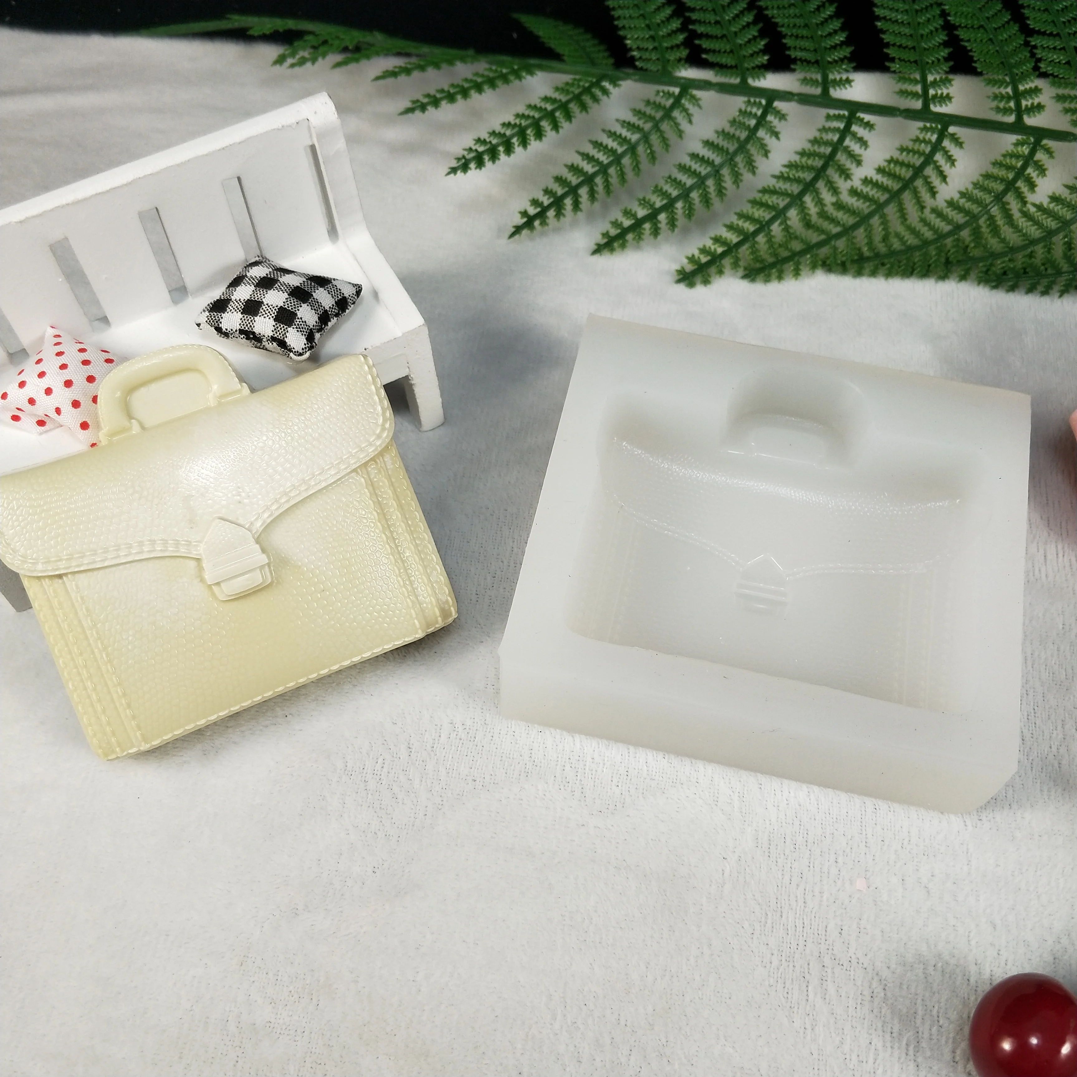 QT0261 PRZY Mold Silicone Gypsum Chocolate Candle Molds Soap Mould Soap Molds Handbag, Bag, Briefcase Molds Clay Resin