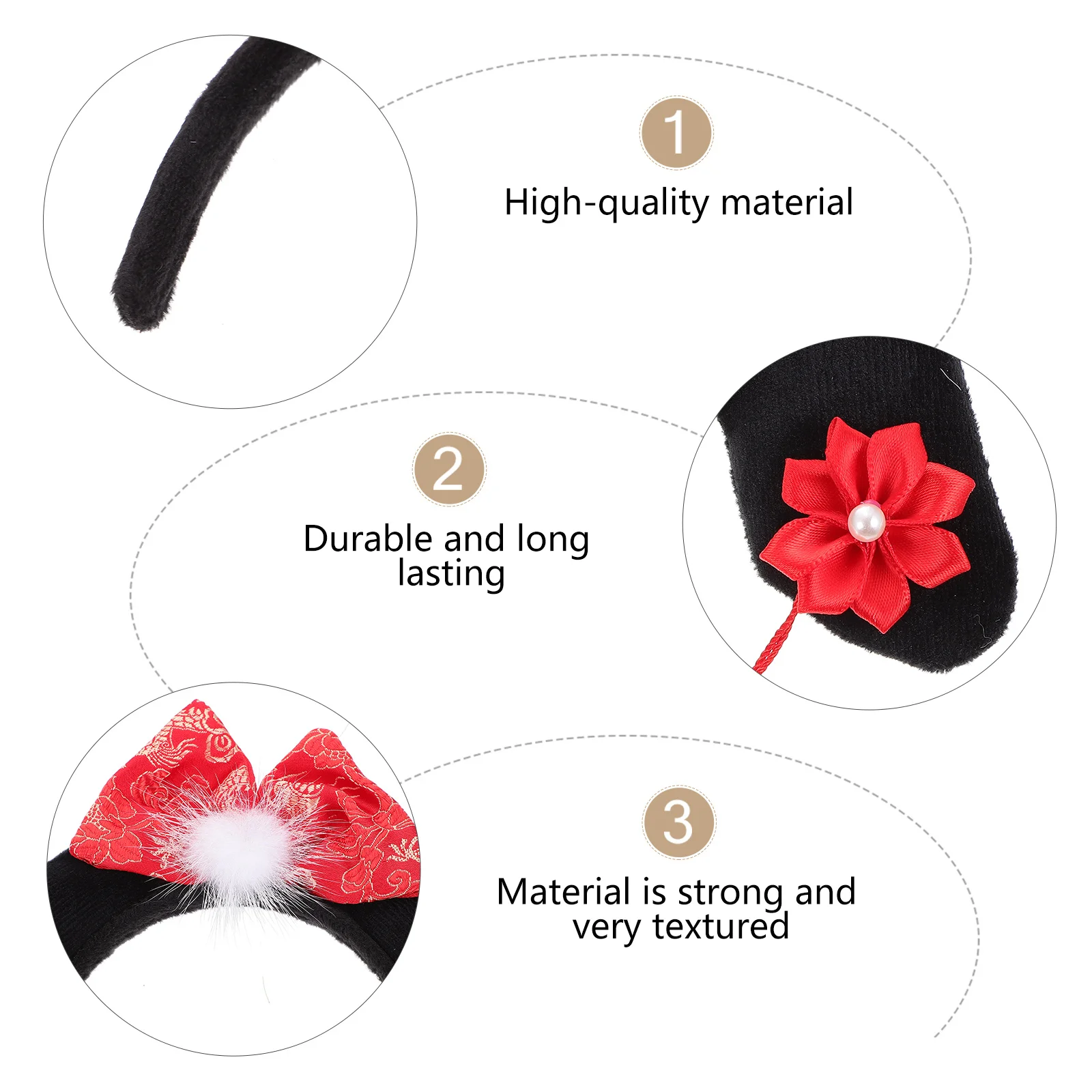 

1 Piece Elegant Royal Hairband for Women Chinese Style Decorative Headband Lightweight Skin-Friendly Hair Accessory for Party