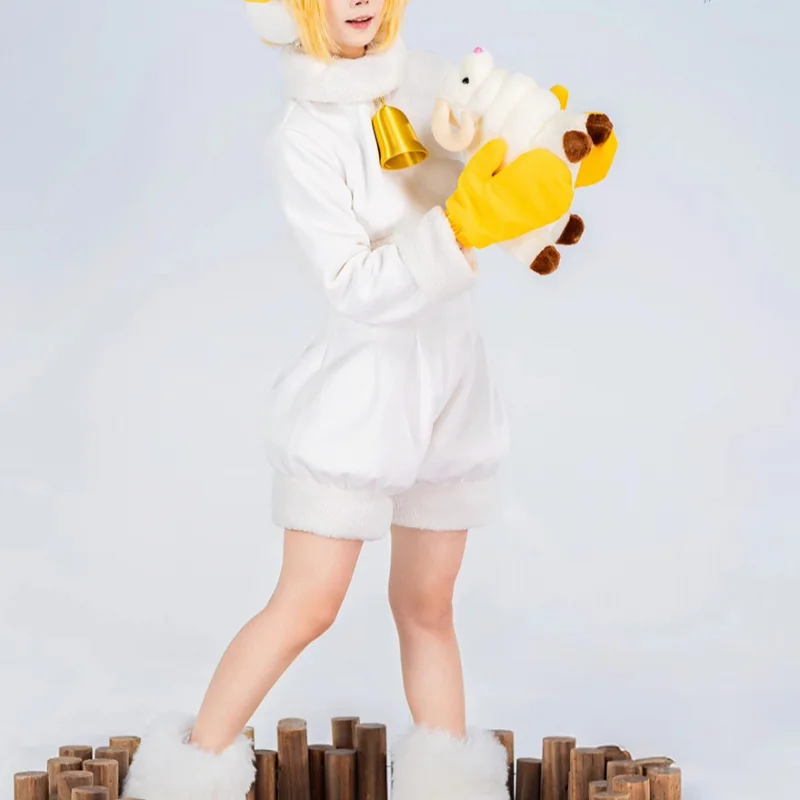 

Cardcaptor Sakura Kinomoto Sakura Cosplay Winter Sheep Uniform Halloween Carnival Party Christmas Play Role Clothes Clothig