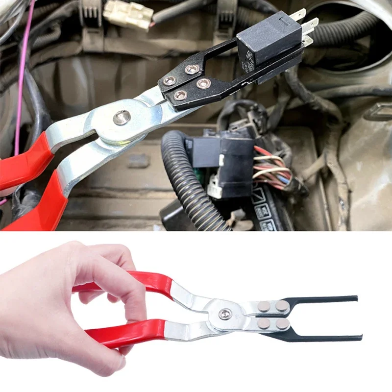 Universal Automotive Relays Disassembly Pliers Fuse Wire Replacement Puller Clamp Clip Remover Car Repair  Hand Tool  Long Nose