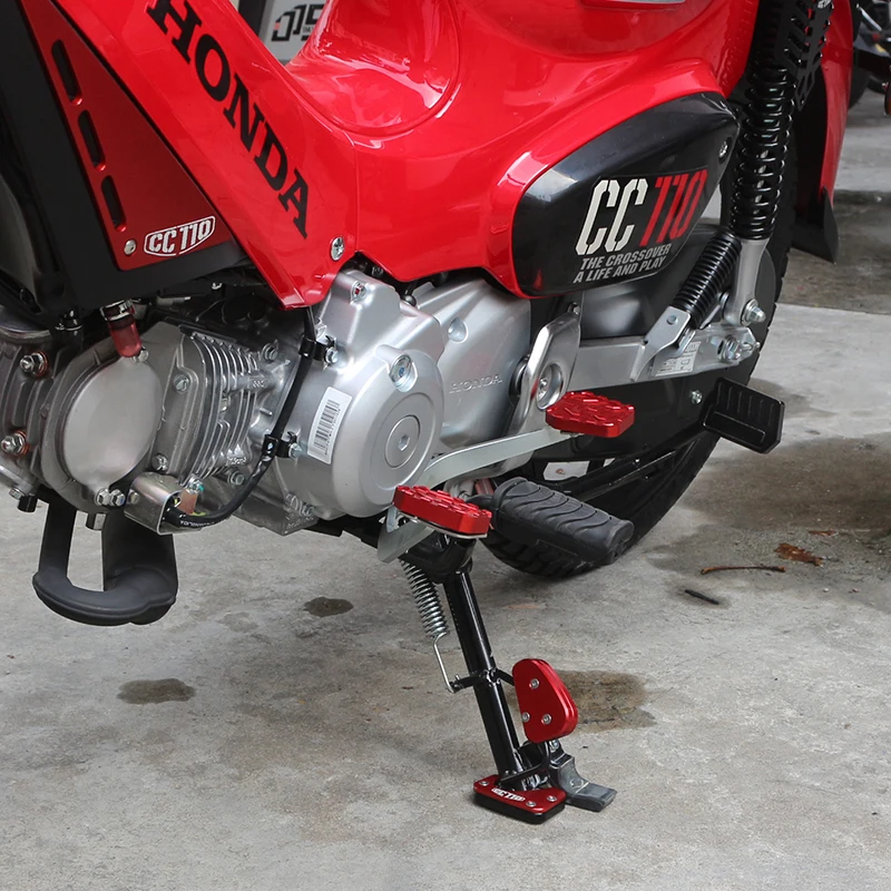 For Honda Cross Cub 110 CC110 CC 110 Motorcycle Accessories Foot Side Stand Auxiliary Pad Kickstand Support Plate Extensio