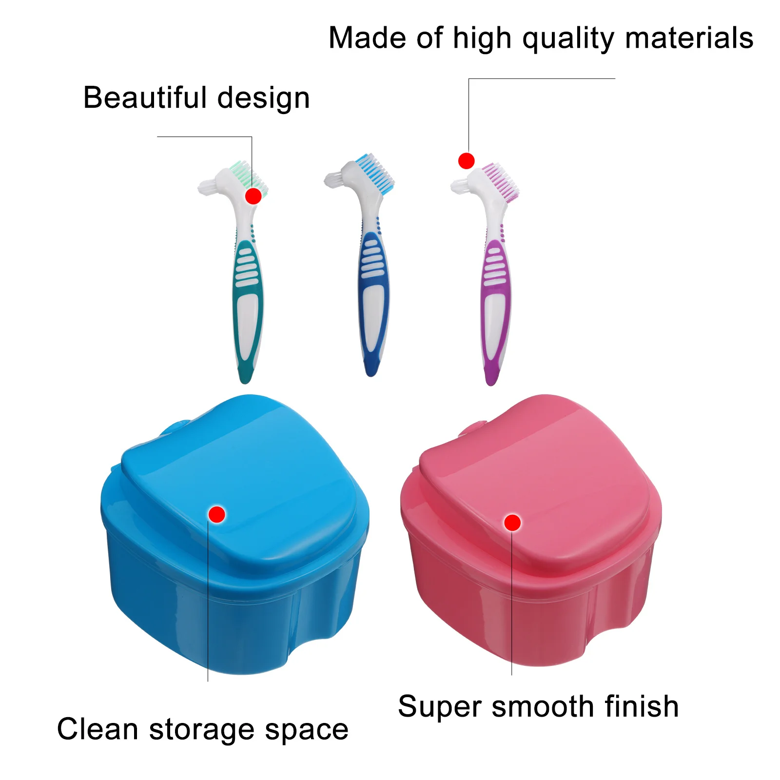 10 قطعة مجموعة صناديق تخزين أسنان حقيبة سفر محمولة لأطقم الأسنان التجنيب واقيات الفم حاوية العناية بالأسنان نظافة الفم #6