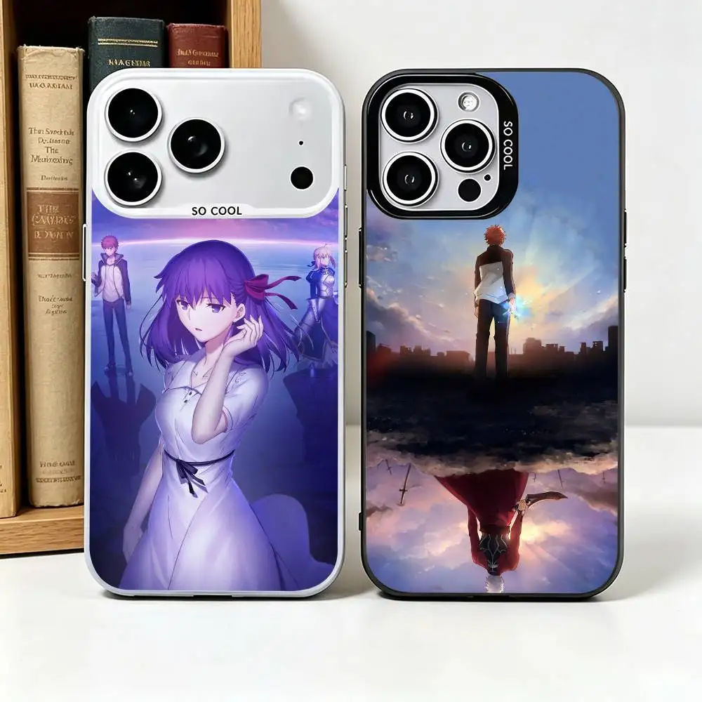 Чехол-бампер Clash With Future Self Fatestay night UBW для iPhone 17 16 15 14 13 12 11 Pro Max XS 17 Air, силиконовый, цветной, серебристый