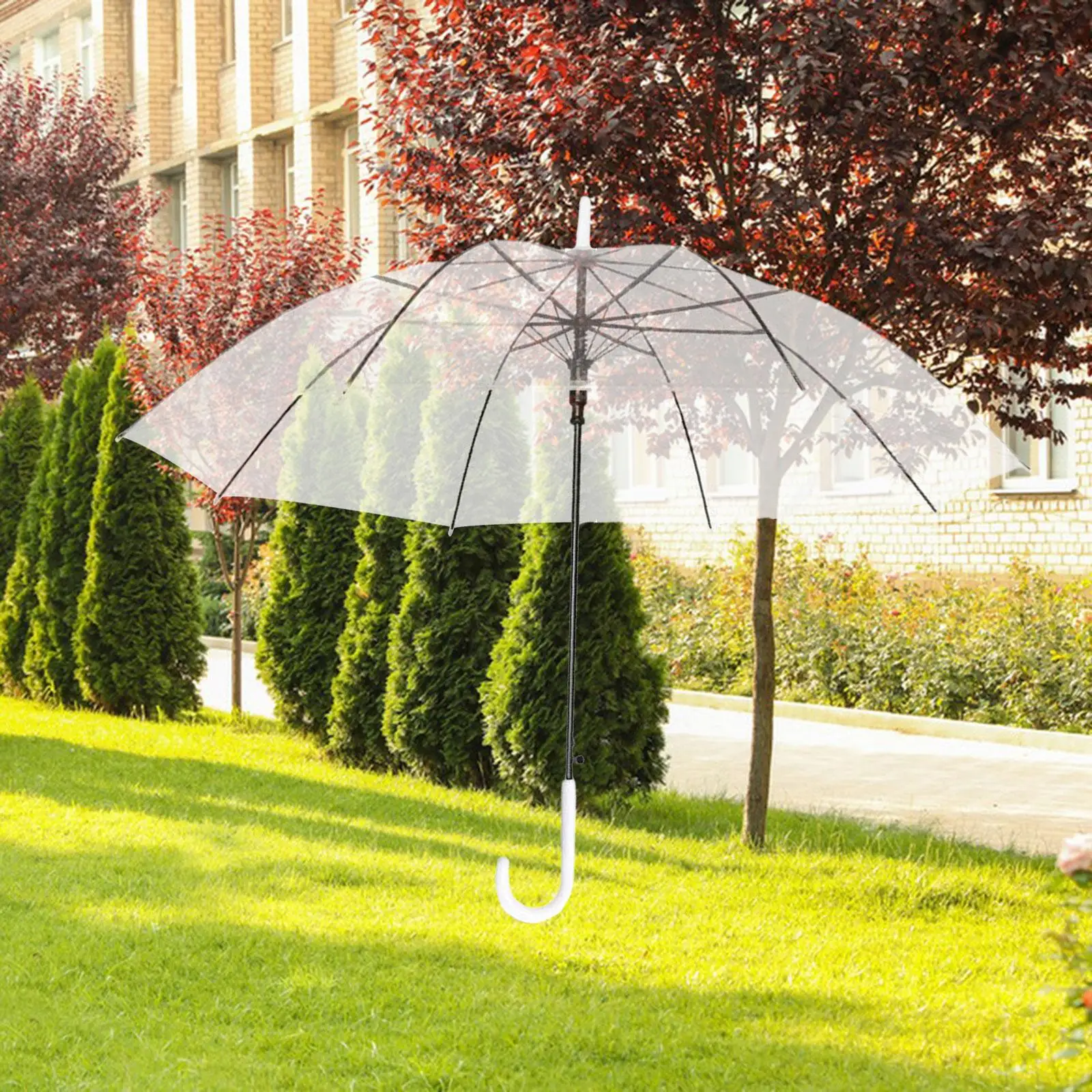 Clear Umbrellas Travel Umbrella Windproof Sunshade for Camping Hiking Walking Backpacking Cycling Riding Rainproof