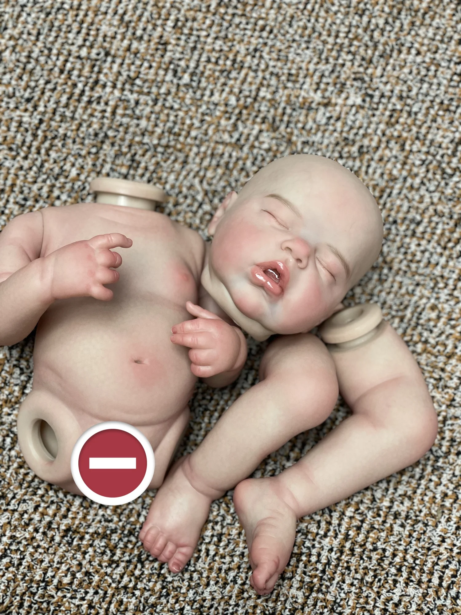 50cm Full Body Vinyl Alexis Bebe Reborn Girl 3D Painted Skin Unassembled Reborn Dolls Kits Lifelike Bebe Reborn Sin Pintar