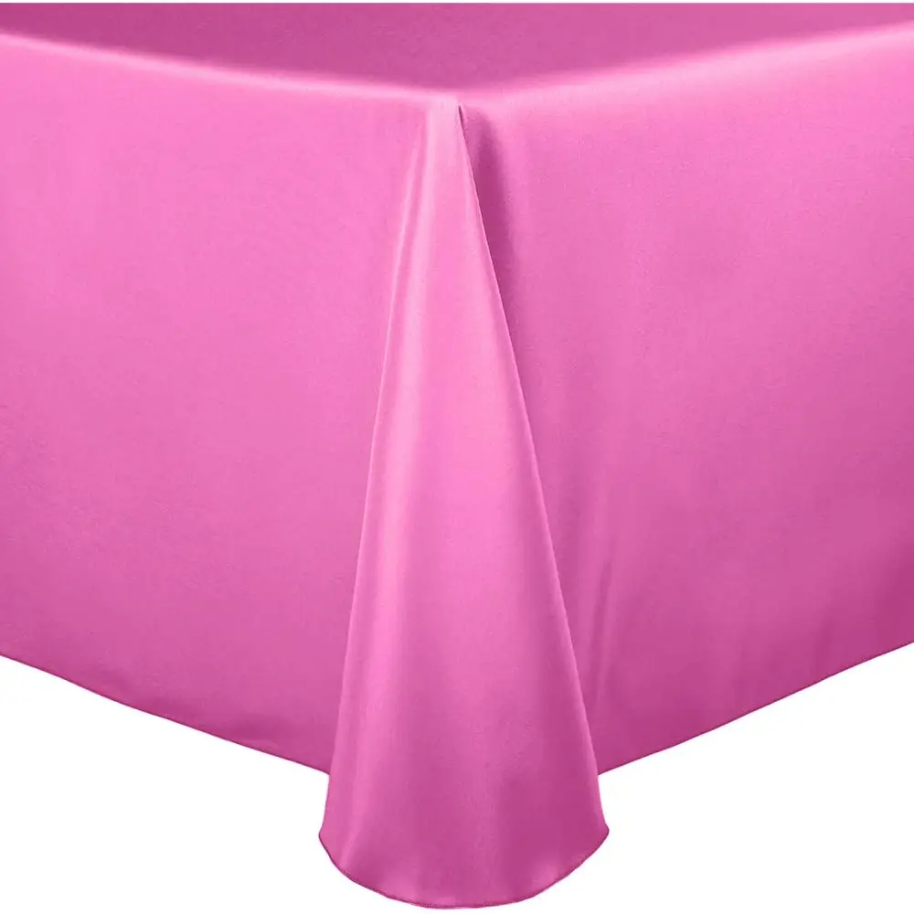 

-5 Pack- 72 X 120-Inch Oval Polyester Linen Tablecloth, N Pink