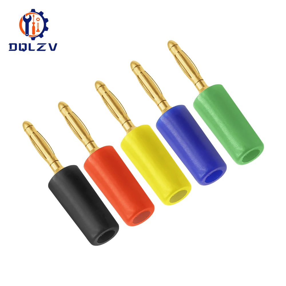 Audio Lautsprecher Schraube Banana Gold Platte Stecker Anschlüsse Mini 2MM Bananenstecker für Bananenbuchse