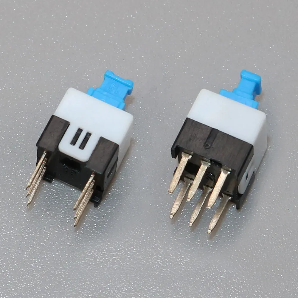 1-10Pcs 7*7mm Self Locking Push Tactile Power Micro Switch Kit 6 Pin Button Switches 7x7mm Self-locking switch