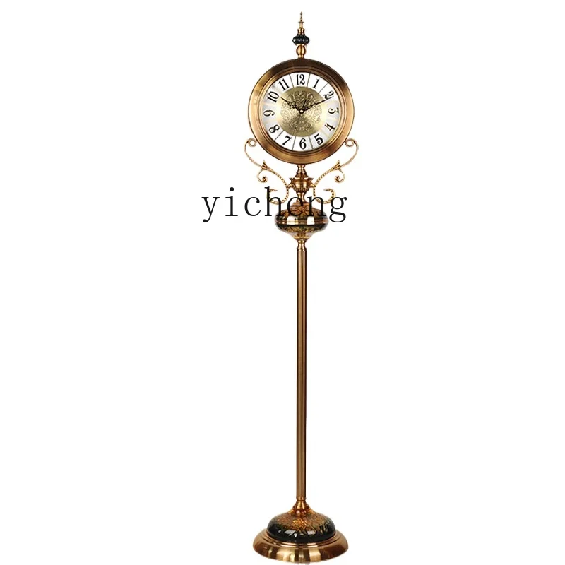 

HSN Floor Living Room Standing Clock Luxury Villa Personalized Home Floor Antique Clock Study Clock