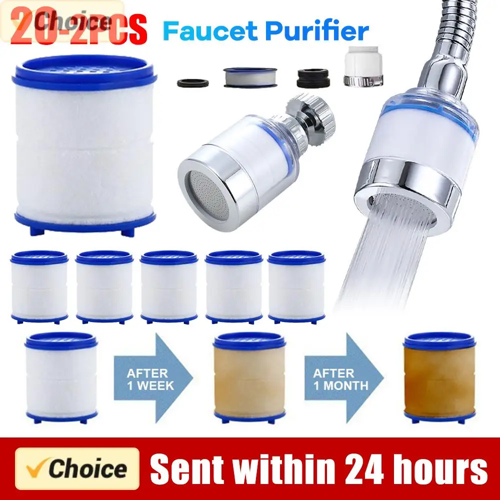 

Faucet Filter Elements Water Purifier Filter emove Chlorine Heavy Metal Faucet Adapter PP Cotton Filtration for Kitchen Bathroom