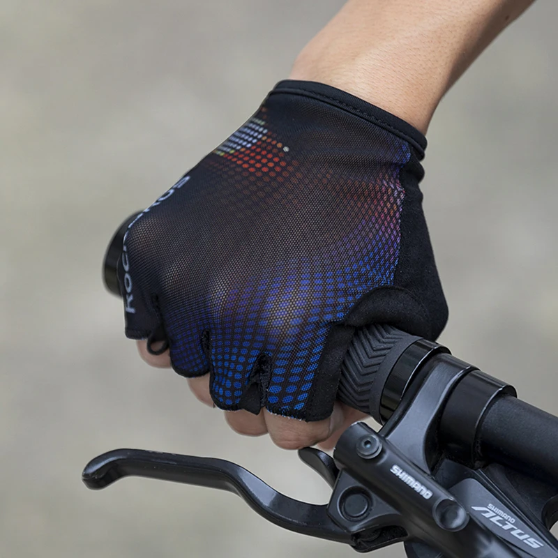 ROCKBROS Summer Cycling Gloves SBR Shockproof Short Bicycle Gloves Outdoor Sports Gloves Bike Half Finger Glove Equipment