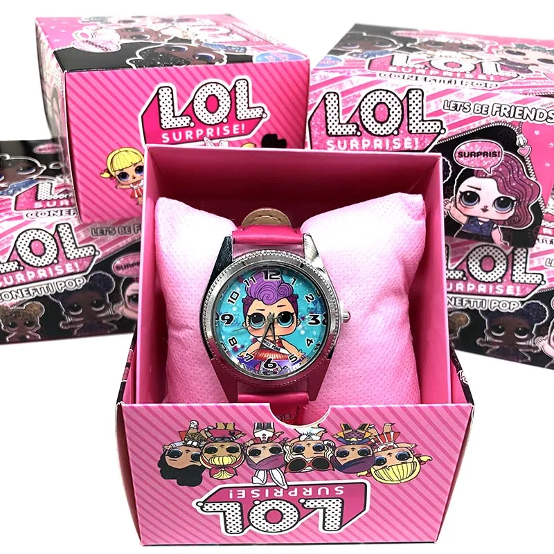 With box Genuine lol surprise dolls Children\'s watch anime figure lol dolls electronic watch girl\'s kids watches birthday gifts