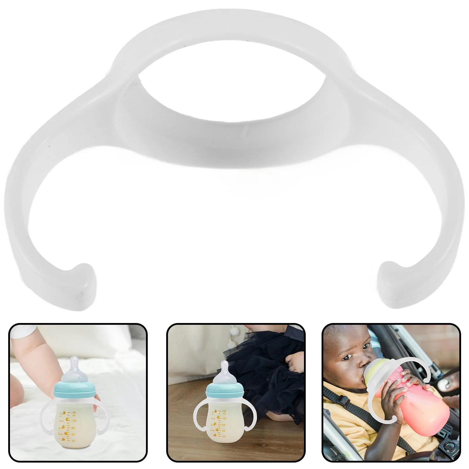 

4 шт., ручка для детской бутылочки, двойные ручки, эргономичная ручка, пластиковая сменная бутылочка для кормления, безопасная для обучения младенцев