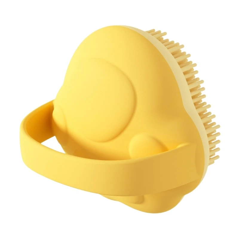 Y1UB Comfortable Baby Shower Brush Paws Scrubber Exfoliating Baby Bath Brush Soft Silicone Bristles for Delicate skin