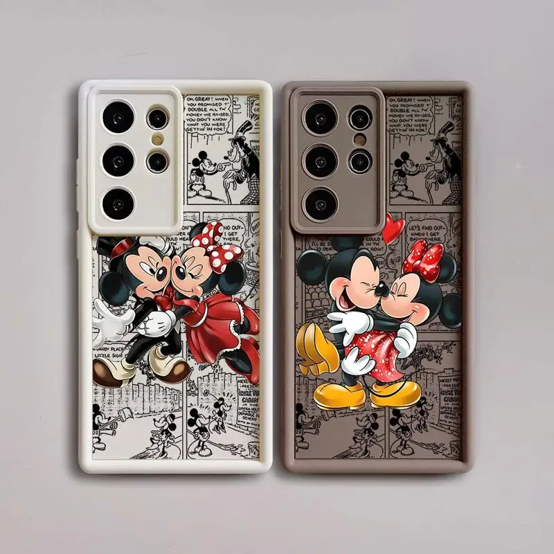 Disney Mickey Minnie Mouse Case for Samsung Galaxy S24 Ultra S22 Plus S20 FE S21 S23 Ultra S22 Ultra Coque Soft Cover