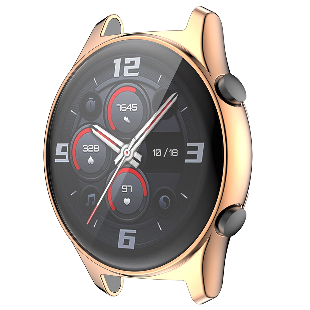 Plating TPU Protective Case For Huawei Honor Watch GS3 Full Screen Protector Shell Cover Bumper