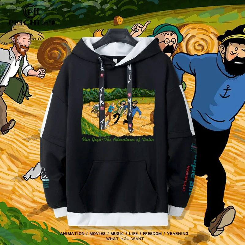 

Худи из коллаборационной коллекции Vincent Van Gogh, свободный крой, осенне-зимняя модель, удобный, из полиэстера, с принтом, толстовка-куртка