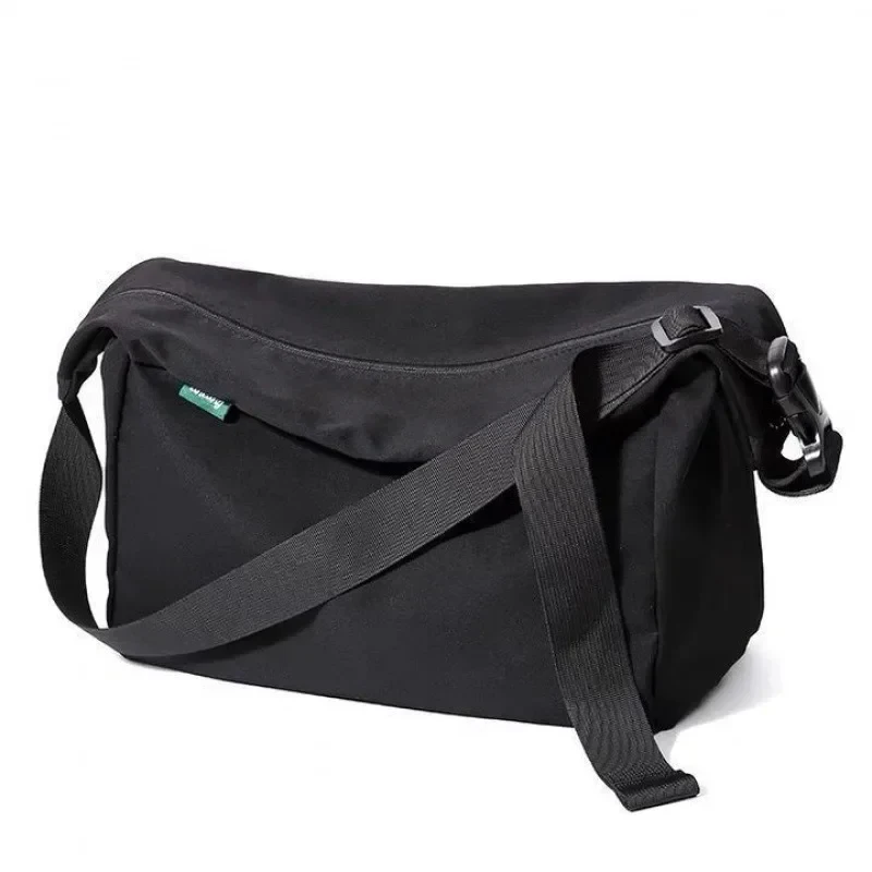 Black Messenger Bag Men Shoulder Bag Versatile Large Capacity Nylon Waterproof Square Bag Males Travel Shopping Bags Hobo Purses