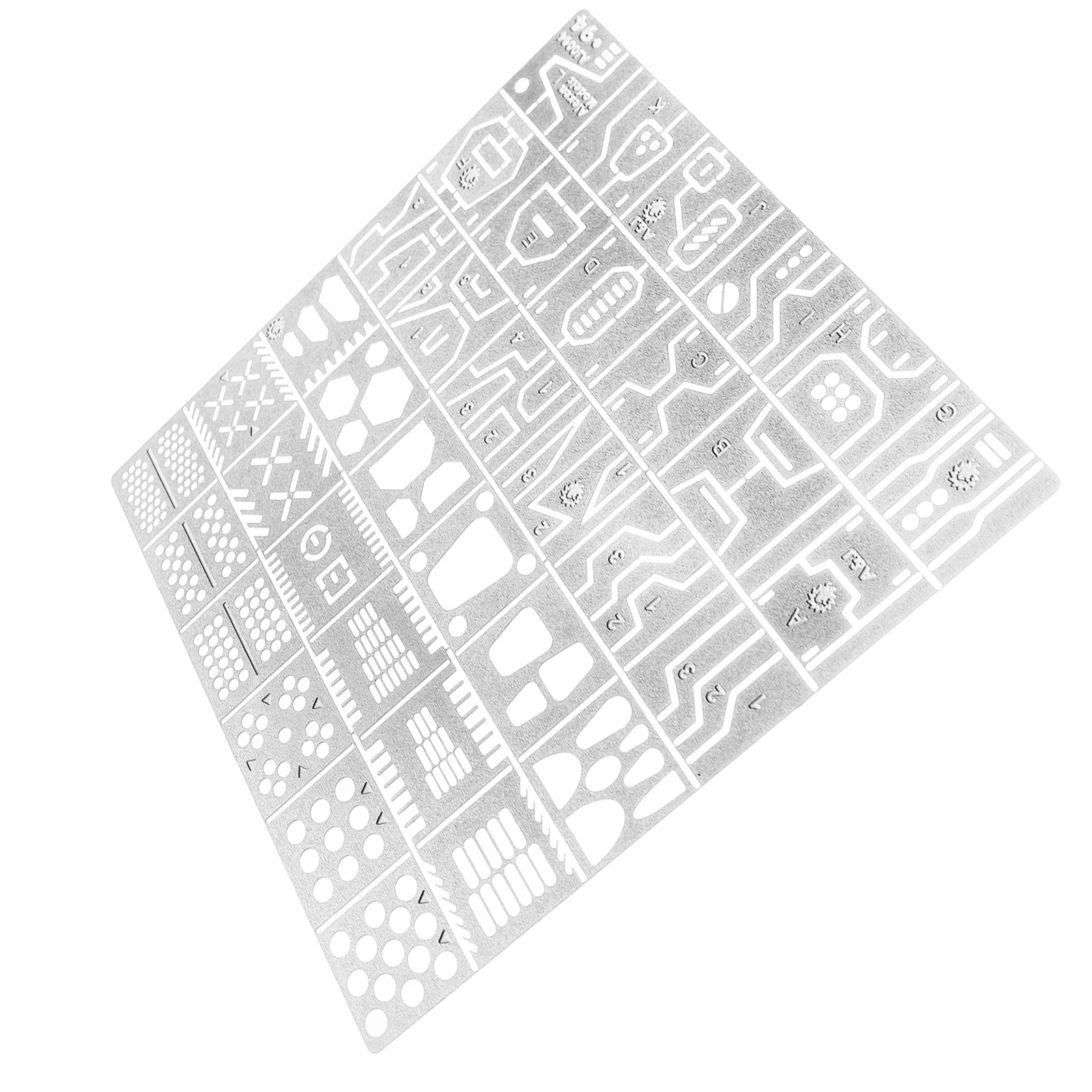 Chip-shaped Scoring Auxiliary Ruler Tool Drill Scribe Line Templates Ruler Details Craft Tools Model Engraved Tool