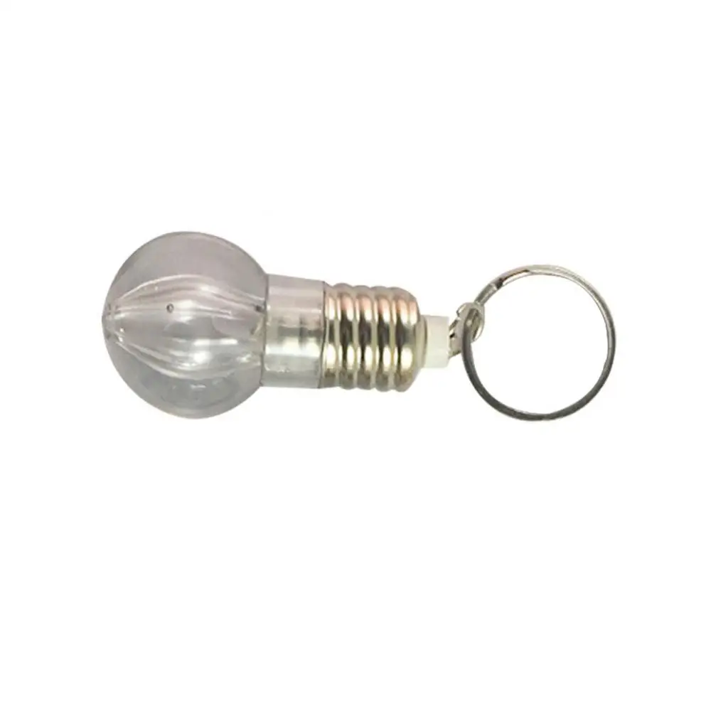 Lighting Mini LED Light Bulb Keychain Key Ring LED Flashlight Light Bulb Key Ring Keychain Pendant Lamp Torch Rainbow Color Gift