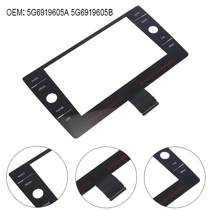 60 Pins 8 Inch Glass Touch Screen Digitizer For VW MK7 Golf 7 7.5 Passat B8 Polo MK6 Radio 5G6919605A 5G6919605B Parts