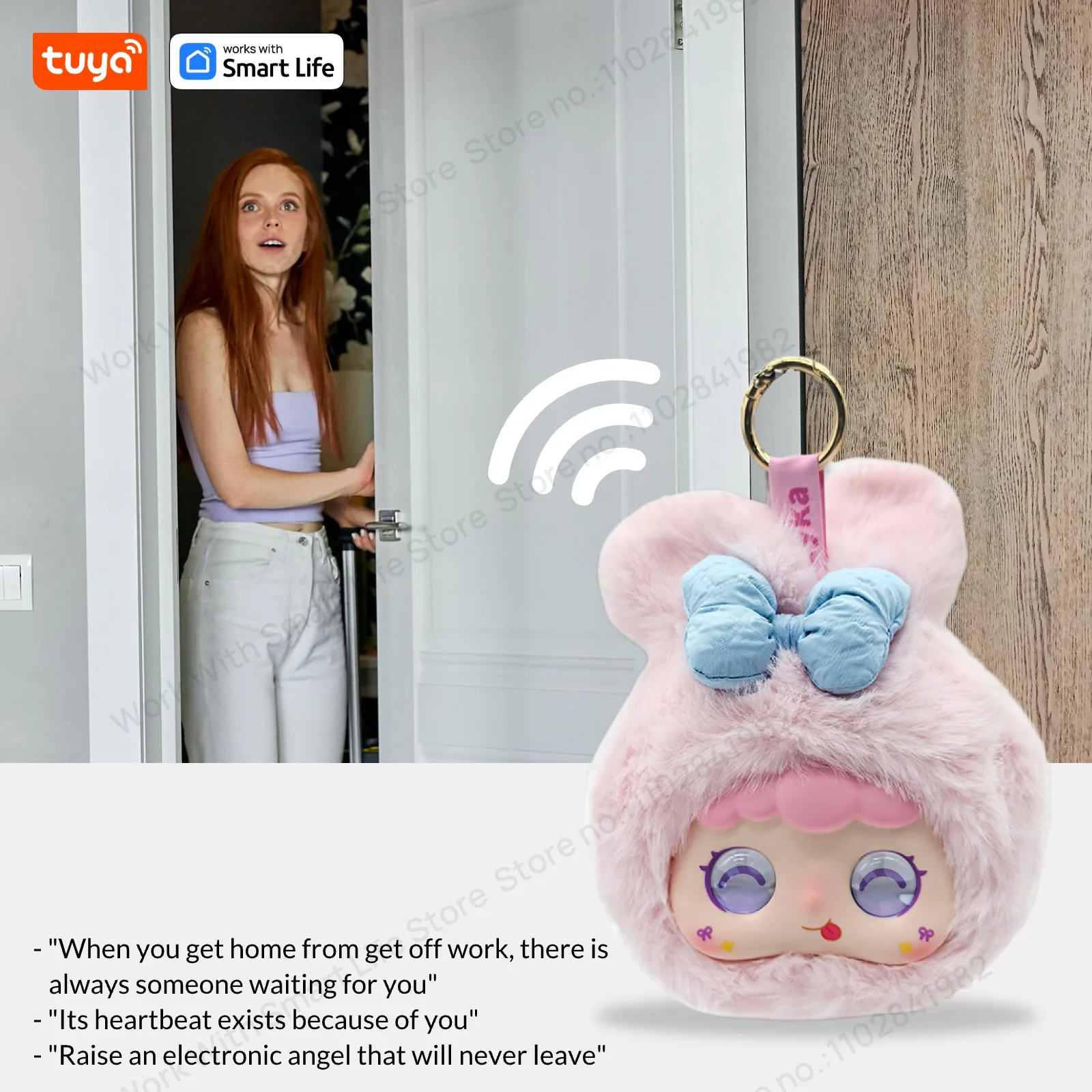 روبوت Tuya Smart AI القطيفة مع عيون LED وتحكم صوتي، لعبة ذكية تفاعلية رفيق قابل لإعادة الشحن عبر USB لهدايا الأطفال/المنزل الذكي