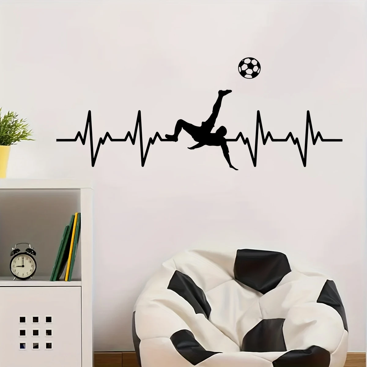 My Heart Beats Soccer Football Sport Wall Sticker Decal Bedroom Living Room Wall Decor