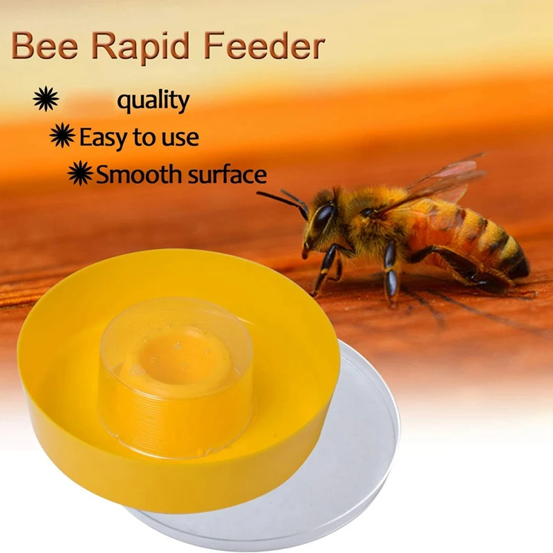 Hive Round Hive Top Water Feeder Drinking Bowl For Bees Drinking And Beekeeping Supplies (2-Pack)