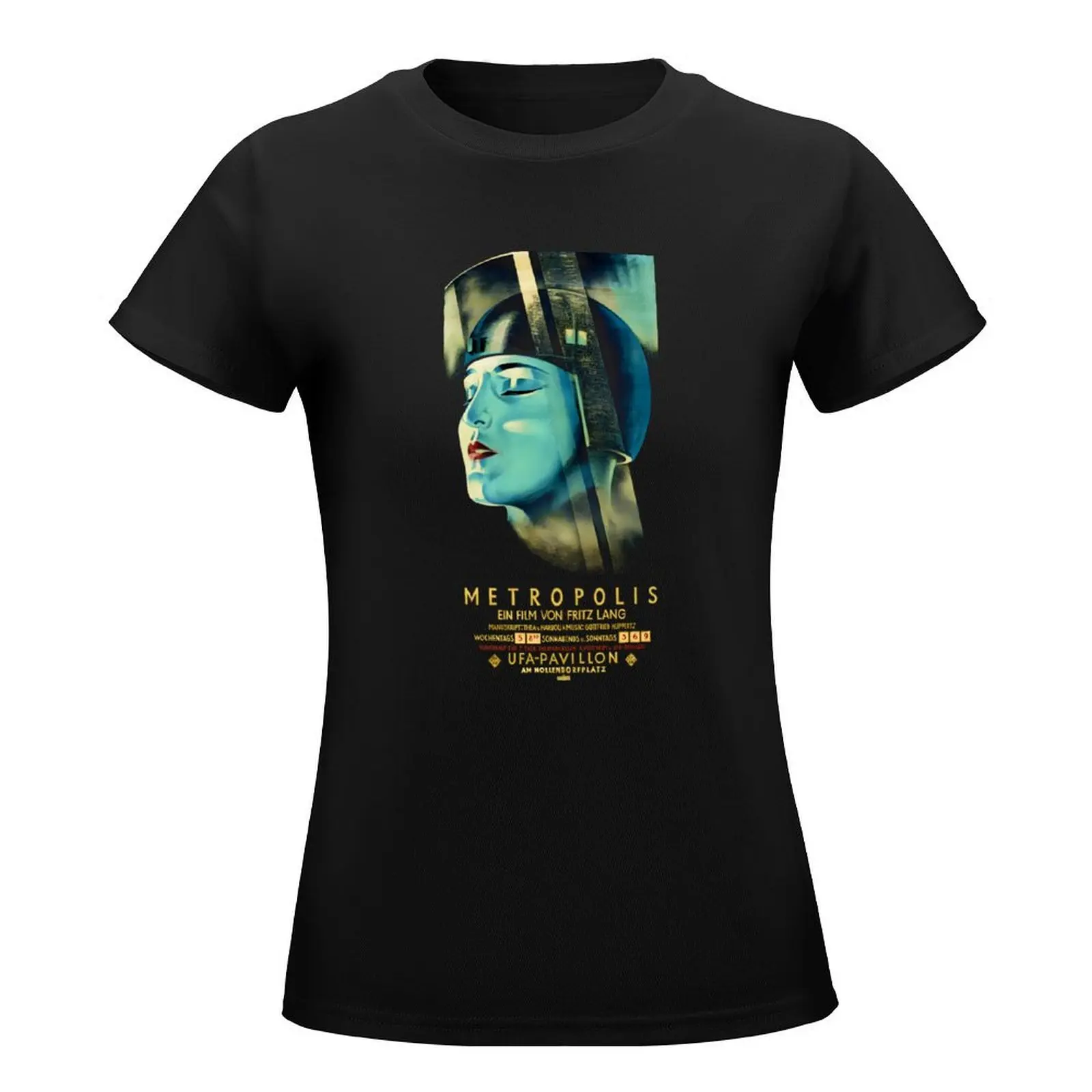 Metropolis Movie Poster 1927 Release T-Shirt plus size tops summer clothes tops vintage clothes korean Women's clothes