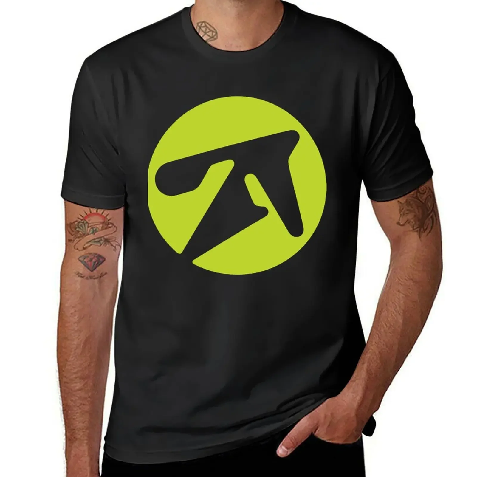 

aphex twin alternative style logo in green T-Shirt vintage t shirts sweat mens designer clothes