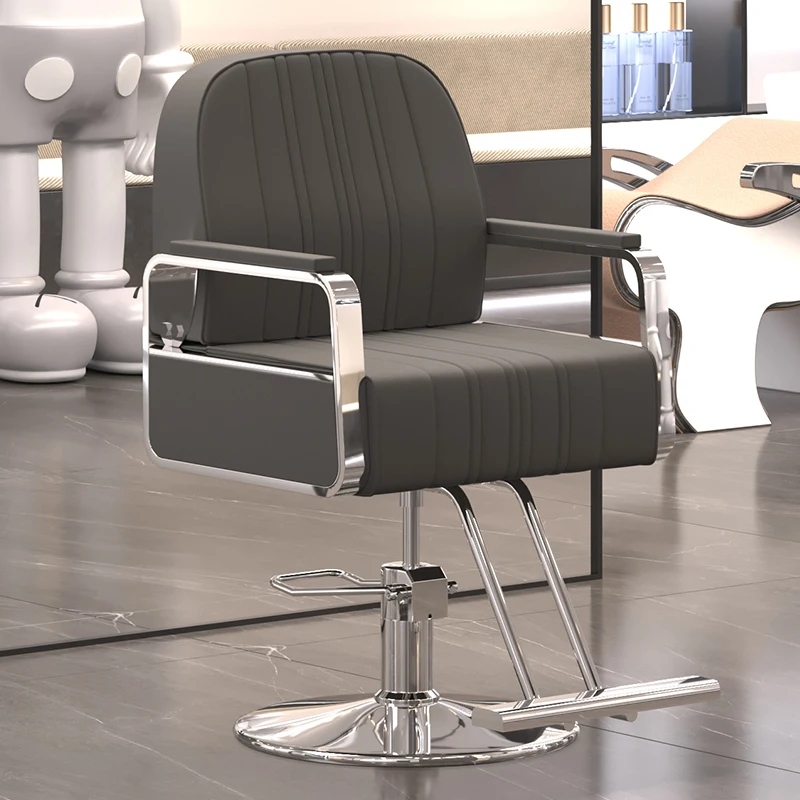 

Hair Salon Stainless Steel Barber Chairs Modern Hair Salon Speciality Perm Barber Chairs Comfort Salon Furniture Sandalye FYBC