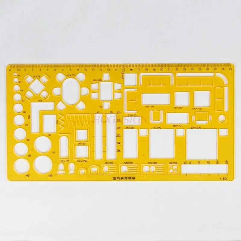 1pcs Indoor decoration template, drawing template, ruler, drawing tool, architectural drawing, postgraduate entrance examination