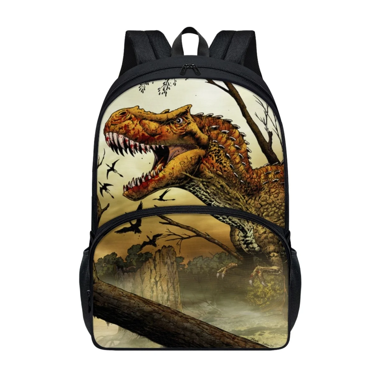 FORUDESIGNS Dinosaur Pattern Printing Back Pack Practical Multifunctional Travel Bag School Backpacks Lightweight Convenient