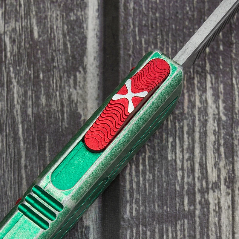 UT Tactical Beard Comb Custom OTF Excellently Designed Stone Washed Aviation Aluminum Handle Pocket Cool EDC Tools