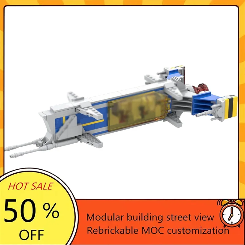 

275 деталей: Популярная модель космического корабля из фильма «Звездные войны», конструктор MOC, модульная технология, подарок на праздник, игрушка для сборки для детей