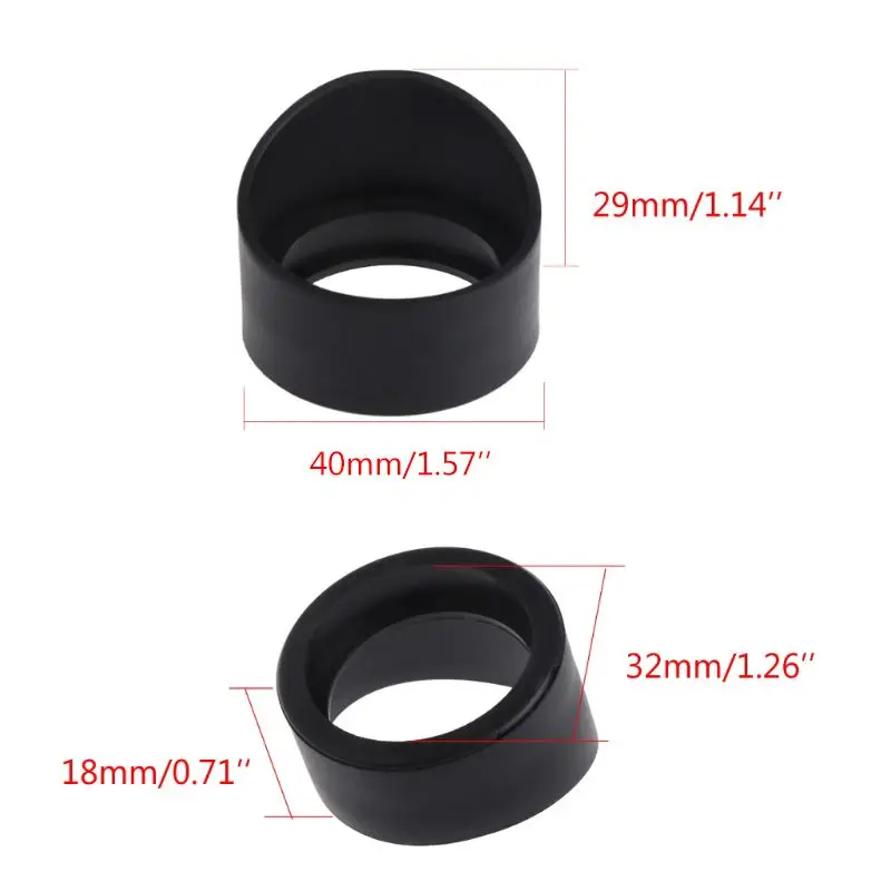 2 Pieces 34 mm Inner Diameter Eye Guards Microscope Eyepiece Eye Piece 32-36mm Rubber Eye Cups Ox-horn Type