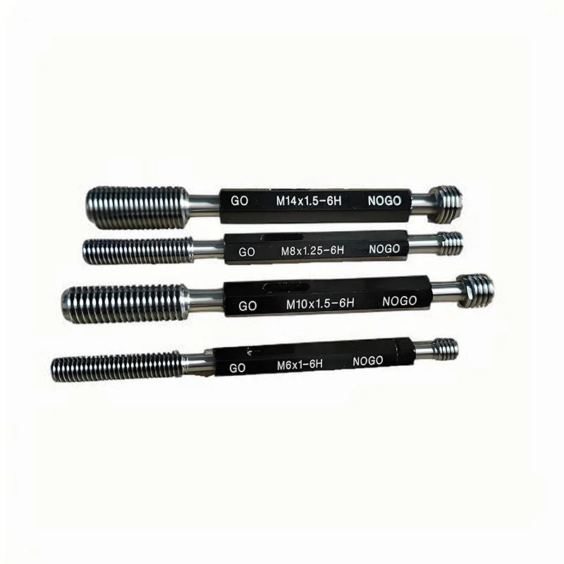 High Precision 6H Thread Limit Gauge Metric Inches Plug Gauge Polished Surface Customizable OEM Support GO NOGO