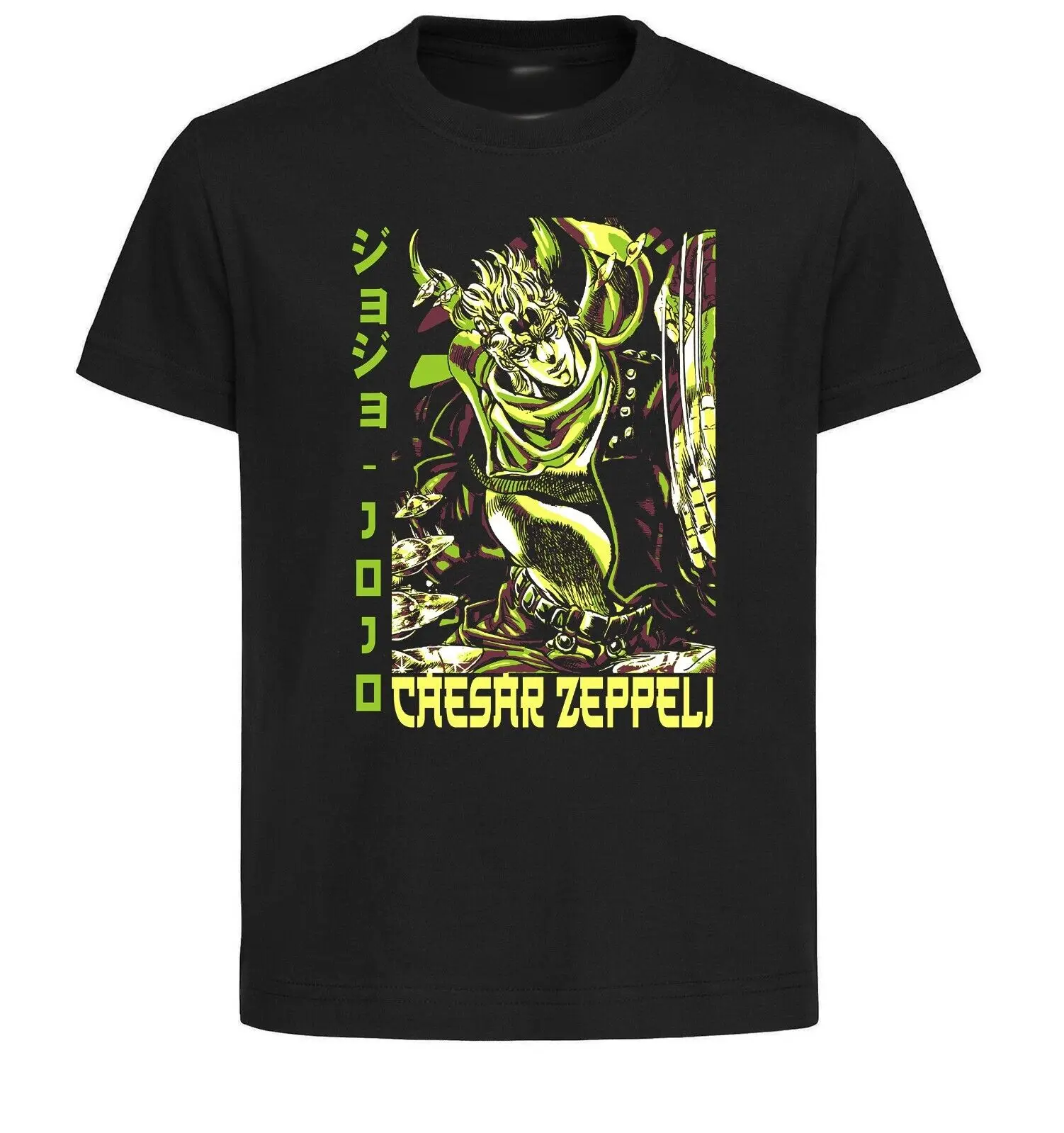 

Black TShirt Black Jersey Japanese Style Jojo Caesar Anthonio Zeppeli