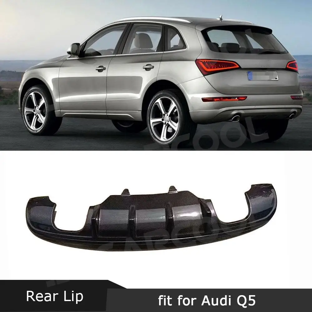 

Carbon Fiber Rear Diffuser Rear Bumper Lip Spoiler For Audi Q5 2012-2018 Rear Bumper Skirt Lip Bodykits Accessories K Style