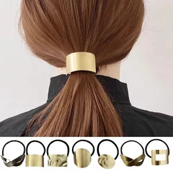 Fashion Metal Elastic Hair Band Korea Hair Accessories For Girls Women Handmade Hair Tie Headband Hair Scrunchies Ornaments