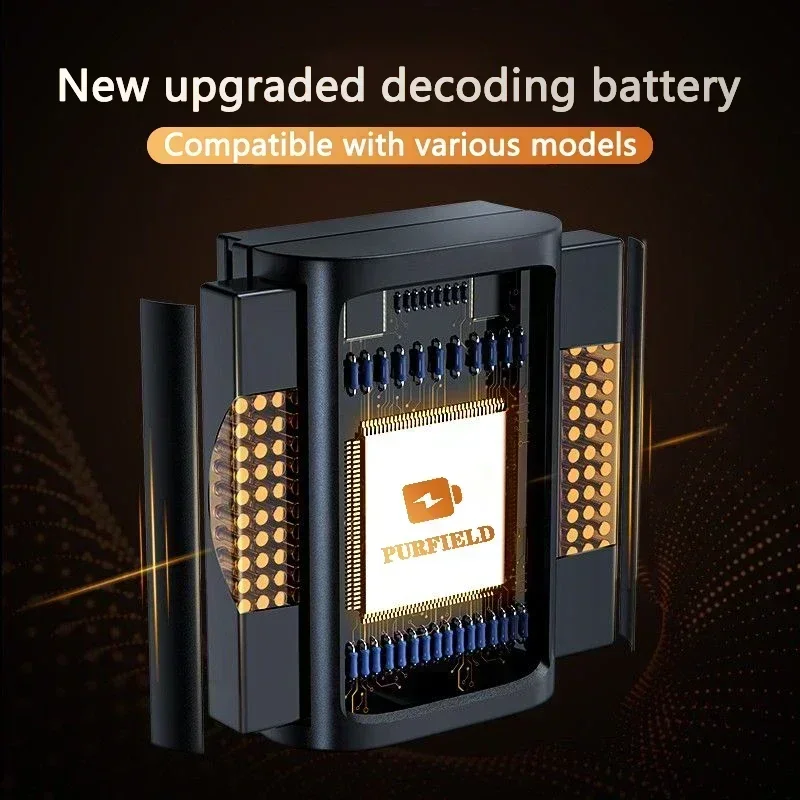 PURFIELD 2600mAh 7.2V LP-E6 LP E6 E6N بطارية + LED شاحن مزدوج لكاميرا Canon EOS 5DS R 5D Mark II 5D Mark III 6D 7D 70D 80D