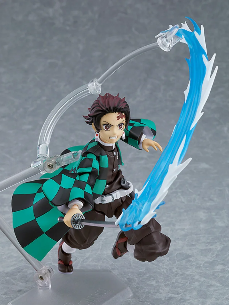 New Anime Demon Slayer Kimetsu No Yaiba Kamado Tanjirou Action Figures Joint replaceable face PVC Model doll Ornaments Toy Gift