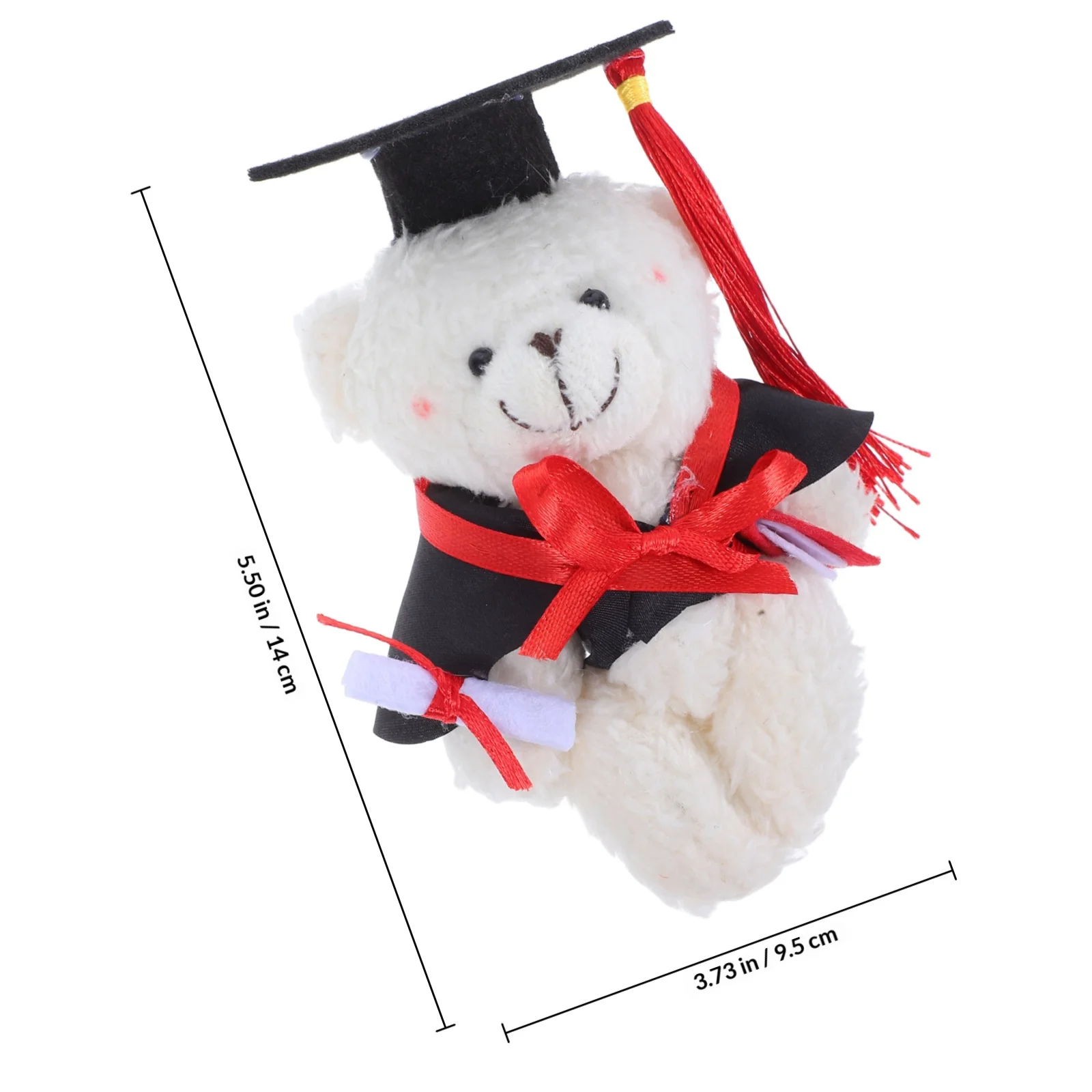 Soft Mini Graduation Bear Plushie with Chain for Bag Backpack Keychain Decoration Holiday Party Wedding Favor Graduate