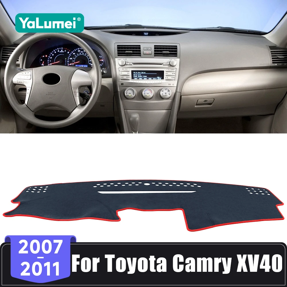 Auto-Armaturenbrett-Abdeckung, vermeiden Sie Licht, Anti-UV-Pads, rutschfeste Teppiche, Zubehör für Toyota Camry XV40 2007 2008 2009 2010 2011
