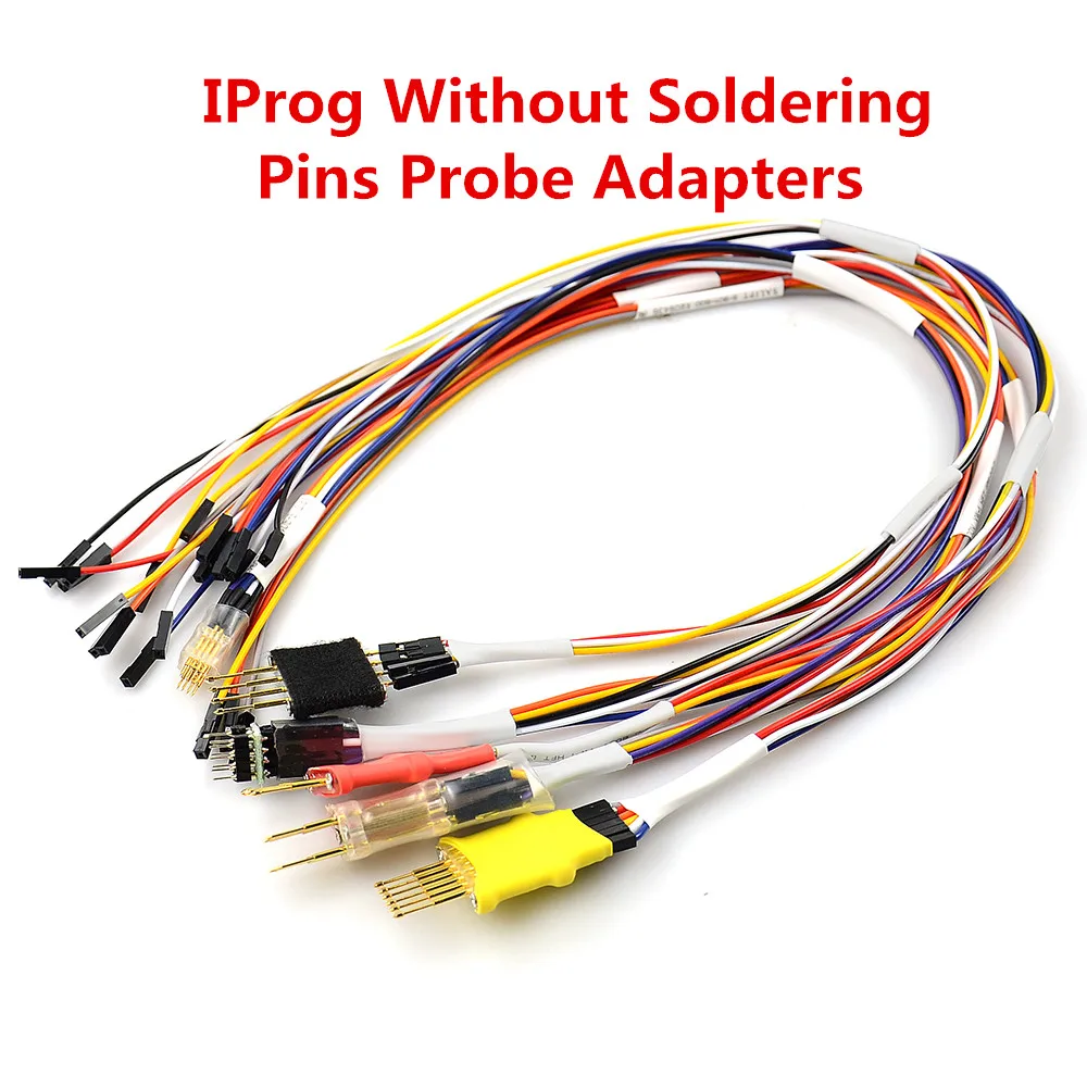 High Quality Multi-Color Wires Pins Probes adapter Specially for IProg V87 Xprog For ECU In-Circuit Without Soldering Easy Work