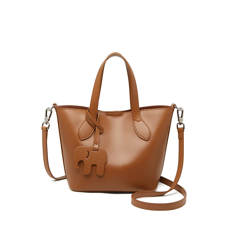 Limited 2026 Genuine Leather Casual Shopper Shoulder Bag Commuter Large Bucket Handbag Simple High Quality Women Tote #SC2171