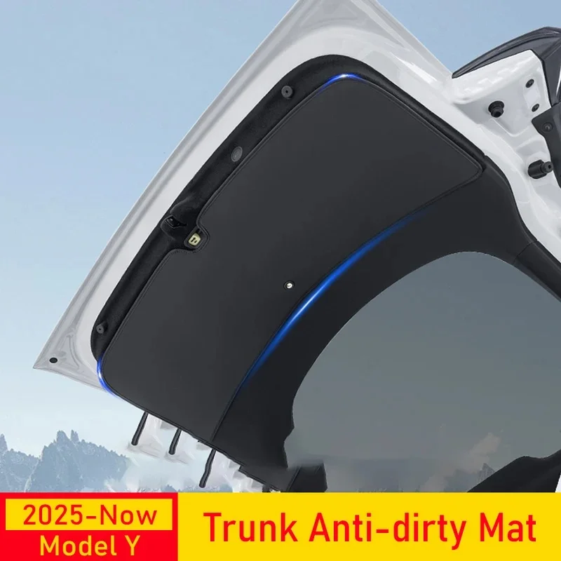 Tapete Protetor Anti-sujidade para Porta-Malas Traseiro Tesla Model Y Juniper 2025 2026 (5 Lugares) Acessórios de Proteção para Soleira da Porta Traseira