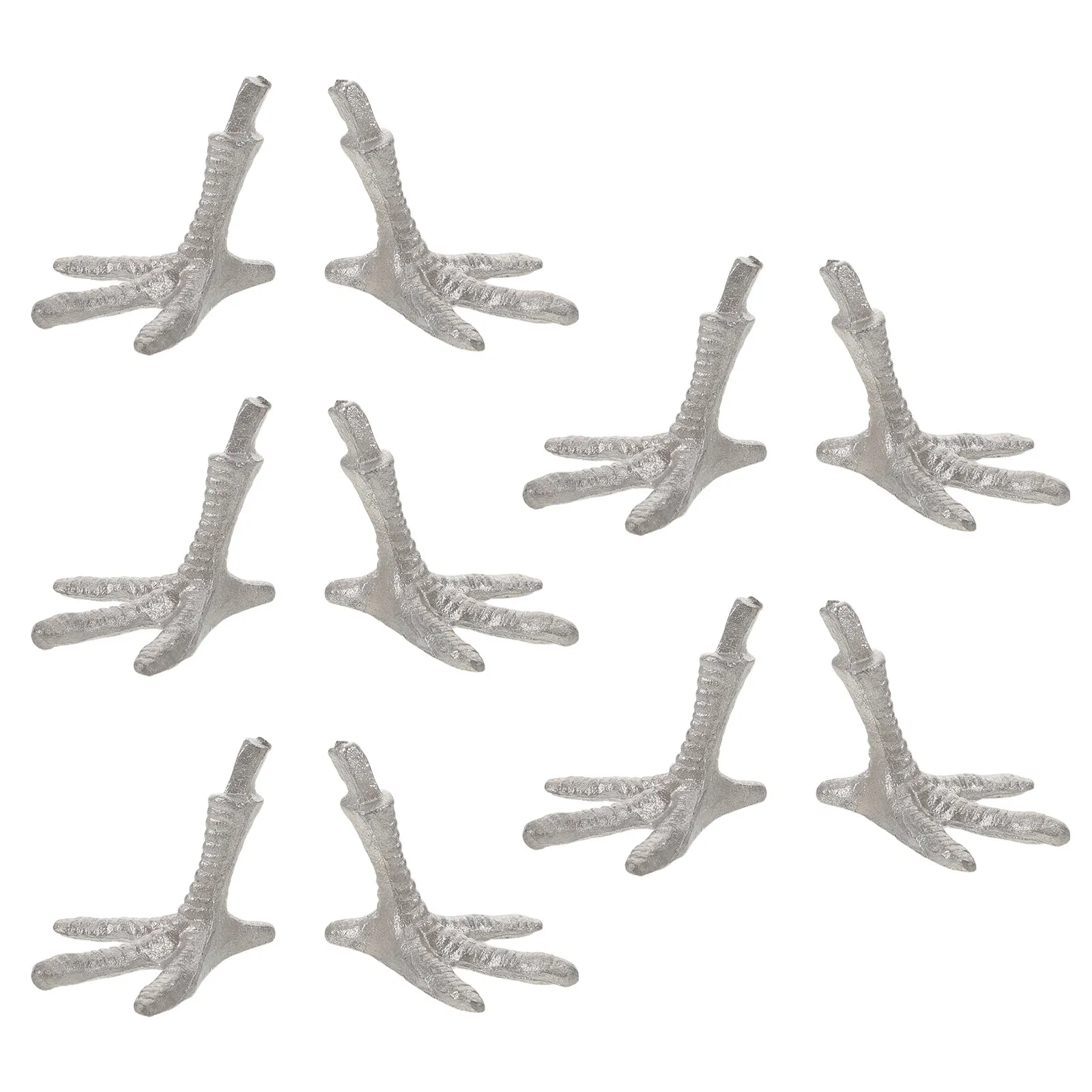 

10 шт. реалистичных металлических лапок для птиц (попугаев), сменные детали для DIY-скульптур, декоративные модели птичьих когтей