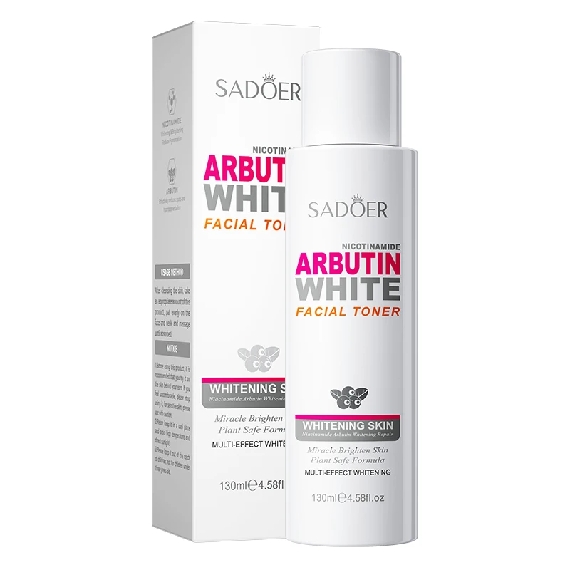 130ml SADOER Niacinamide Arbutin Whitening Toner Fade Wrinkle Moisturizing Lines Circles Fine Lightening Makeup Dark Q3Q2