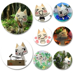32/44mm Toro Inoue Cat Brooches Cartoon Animal Cute Badge Handmade Exquisite Enamel Pins for Clothes Jewelry Backpack Collar Hat